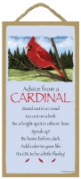 SJT Enterprises Advice From A Cardinal Sign 5"x10"