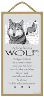 SJT Enterprises Advice From A Wolf Sign 5"x10"