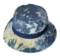 Broner Kids Blue Tie Dye Bucket Hat, Solid Band Youth