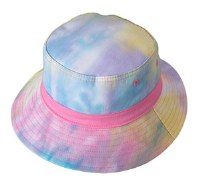 Broner Kids Pink Tie Dye Bucket Hat, Solid Band Youth