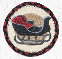Earth Rugs Sleigh Rides Big Coaster 7"