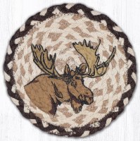 Earth Rugs Moose Head Big Coaster 7"