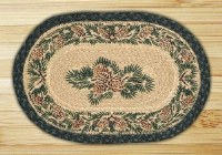 Earth Rugs Pinecone Oval Printed Swatch 10" x 15"