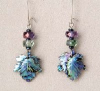 A.T. Storrs Maple Leaf Jewel Earrings