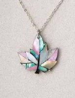 A.T. Storrs Maple Leaf In Necklace