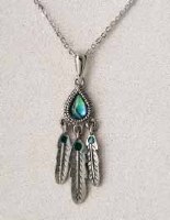 A.T. Storrs Tribal Feathers Necklace