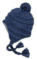 Broner Peruvian Earflap Pom Hat  Midnight