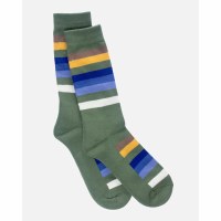 McCubbin/Fox River National Park Stripe Crew Socks Medium Rocky Mountain Sage