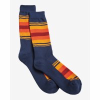 McCubbin/Fox River National Park Stripe Crew Socks Medium Grand Canyon Navy