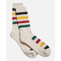 McCubbin/Fox River National Park Stripe Crew Socks Medium Glacier Natural