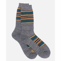 McCubbin/Fox River National Park Stripe Crew Socks Medium Olympic Charcoal