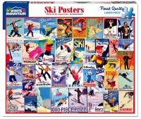 White Mountain Puzzles Vintage Ski Posters Puzzle 1000 Pieces