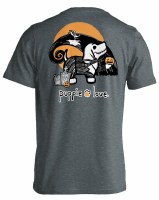 Puppie Love Nightmare Skeleton Pup 2XL Dark Heather