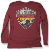 Duck Co. Alpine Crest New Hampshire Long Sleeve Tee XS Heather Maroon