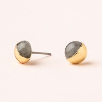 Scout Currated Wears Dipped Stone Stud Earring DIPPED STONE STUDS  Labadorite/Gold