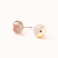 Scout Currated Wears Dipped Stone Stud Earring DIPPED STONE STUDS  Rose Quartz/Gold