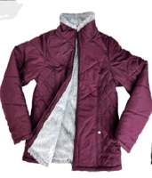 Maxxsell Apparel Women's Quilted Poly Shell Jacket M Burgandy