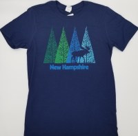 Woods & Sea Forest View New Hampshire Tee Small Navy