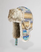 Pendleton Wool Trapper Hat MD Chief Joseph Blue with Tan Faux Fur