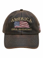 Royal Resortwear America's 250th Anniversary Embroidered Ball Cap OS UC2011 Brown