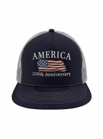 Royal Resortwear America's 250th Anniversary Embroidered Ball Cap OS 5PNL Navy/White