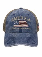 Royal Resortwear America's 250th Anniversary Embroidered Ball Cap OS UN6701 Navy