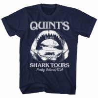AMClass Jaws Shark Tours Tee S Navy
