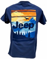 Jeep Broken Landscape T-Shirt S Blue