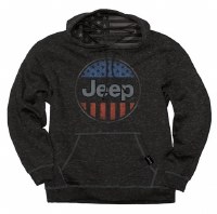 Jeep USA Oval Hoodie S Black Heather