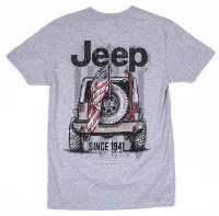 Jeep USA 1 T-Shirt S Heather Grey