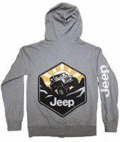 Jeep Trail Gapper Full Zip Hoodie S Gray Heather