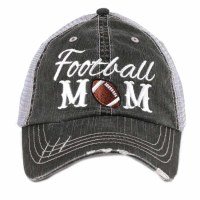 KATYDID Football Mom Women's Trucker Hat One Size Grey