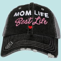 KATYDID Mom Life Best Life Women's Trucker Cap One Size Grey