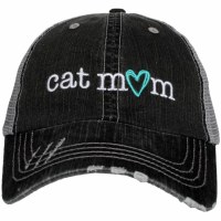 KATYDID Cat Mom Women's Trucker Hat One Size Grey