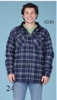 Maxxsell Apparel Fleece Lined Flannel Shirt Jacket M Iron Blue