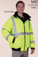 Maxxsell Apparel Hi-Vis Neon Yellow Safety Jacket S Neon Yellow