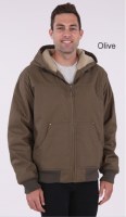 Maxxsell Apparel Sherpa Lined Cotton Bomber Jacket M Olive