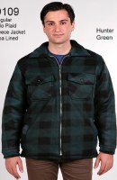 Maxxsell Apparel Buffalo Plaid Polar Fleece Sherpa Lined Jacket M Hunter Green