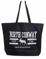 Luba Designs North Conway Canvas Tote:  Moose Black