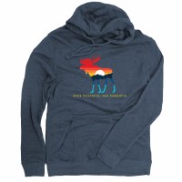 Duck Co. Mountain Moose Hoodie S Heather Blue