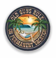 Old Guys Rule Hammoc Vacation Magnet