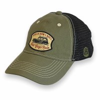 Old Guys Rule How I Roll Woodie Patch Trucker Hat  Olive/Black