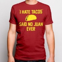 Pacific Art I Hate Tacos S/S Tee Large Heather Red