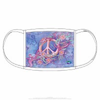 Liquid Blue Pastel Peace Face Covering One Size