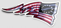 The Boston Sports Apparel Patriots Flag Bumper Sticker