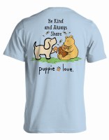 Puppie Love Be Kind And Always Share Pup Winnie & Friends 2XL Light Blue