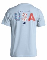 Puppie Love Born In The USA S/S Tee S Light Blue