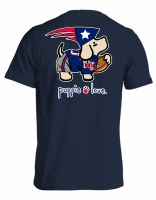 Puppie Love Navy, Red and Silver Mascot Pup S/S Tee 2XL Navy Blue