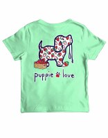 Puppie Love Strawberry Pup Yth S/S 6-8 Mint Green