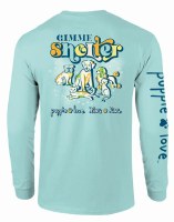 Puppie Love Gimme Shelter Pup Adult Long Sleeve 2XL Celedon
